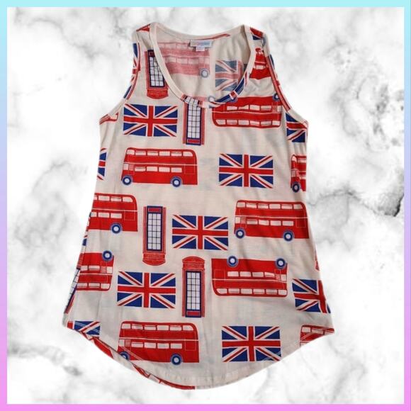 LuLaRoe London British Flag Scoop Neck Tank Top SZ S - Picture 11 of 11